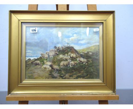 F. K. BIRCH (English School, Early XX Century)  Sheep in a Country Landscape, oil on canvas, signed and dated 1914 lower left