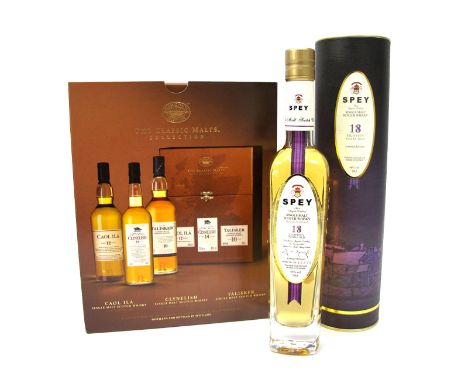 Whisky - Spey Single Malt Scotch Whisky 18 Years Old, limited release bottle number 99-00870, 20cl, 46% Vol., boxed; The Clas