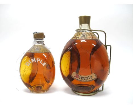 Whisky - John Haig &amp; Co. Ltd. Dimple Old Blended Scotch Whisky, 26 2/3 Fl. Ozs., 70d proof together with larger example (