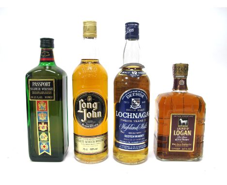 Whisky - Long John Finest Scotch Whisky, 75cl, 40% Vol., Passport Scotch Whisky, 70d proof, Lochnagar Single Malt Scotch Whis