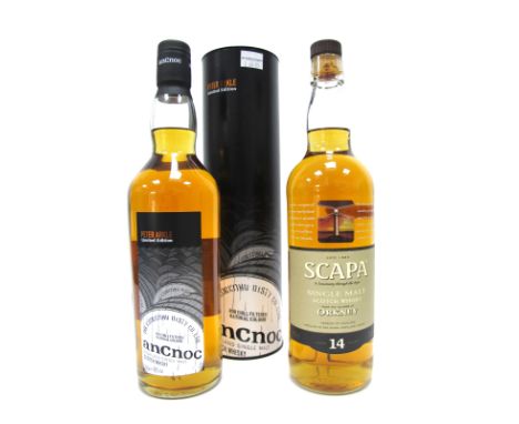 Whisky - Ancnoc Highland Single Malt Scotch Whisky Peter Arkle Limited Edition, 70cl, 46% Vol., boxed; Scapa Single Malt Scot