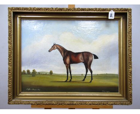 S.B. FECIT SWAFFAM Portrait of a Racehorse 'Swiftfire Champion 1827', oil on canvas, signed and titled lower edge, 44 x 60cm.