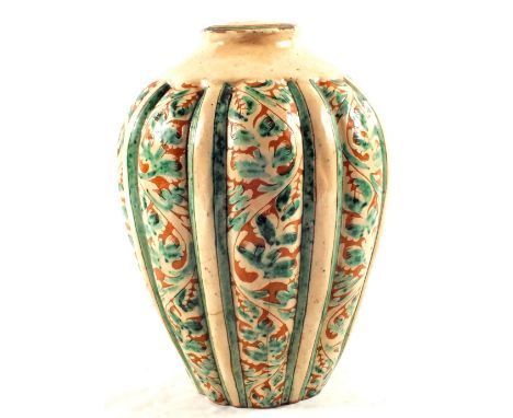 A Turkish pottery lamp base
