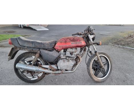 1981 Honda CB250N, Superdream, 249cc, project. Registration number UNB 163X (see text). Frame number CB250N 2209155. Engine n
