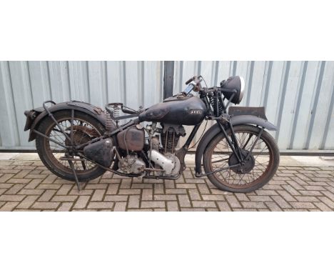 c. 1937 Ariel Red Hunter, 500cc, project. Registration number DHY 20 (not recorded with DVLA). Frame number XF 7366. Engine n