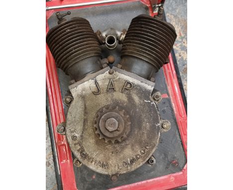 1924 J.A.P. 980cc SV V Twin engine. Engine number KT/M 21165. Crankcases, both 786. The JAP ‘K’ Series was in production from