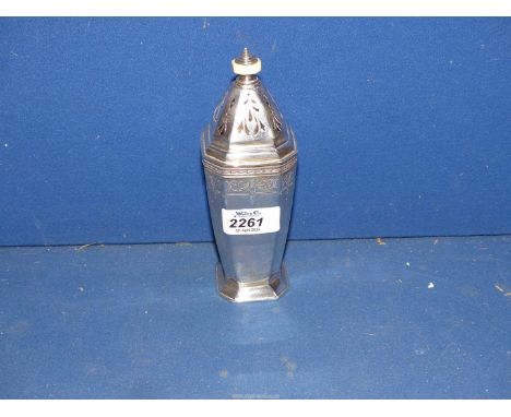 A Silver sugar Sifter, Sheffield 1936, Mappin & Webb.