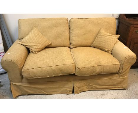 A modern upholstered scroll arm sofa bed, two seat, 180 cm wide x 93 cm deep x approx 92 cm highCondition ReportHas general w