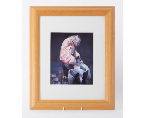 An open print by Robert Lenkiewicz, not signed, 21cm x 17cm, framed and glazed.