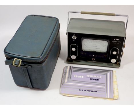 A vintage Kett Thickness Meter model 2-5 with instructions and case, made in Japan 