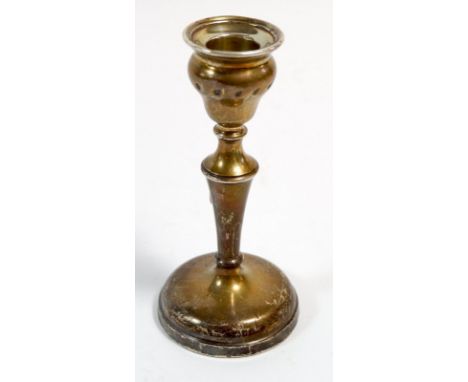 A silver candlestick engraved Golf Presentation, 13cm tall 
