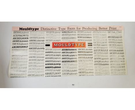 A vintage advertising poster for Mouldtype printers typeface 