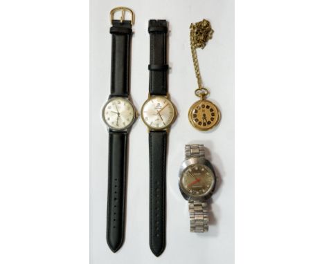 A group of four vintage mechanical watches including an Avia 
