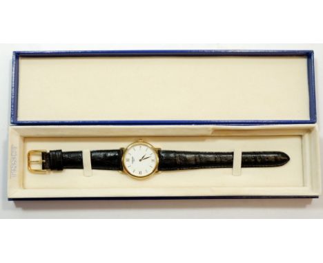 A Tissot quartz gentleman's wrist watch, boxed with receipt and paperwork 