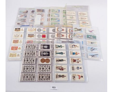 Ten complete and part sets of Players cigarette carding including Association Cup Winners, Cricketers 1930 48/50, Curious Bea