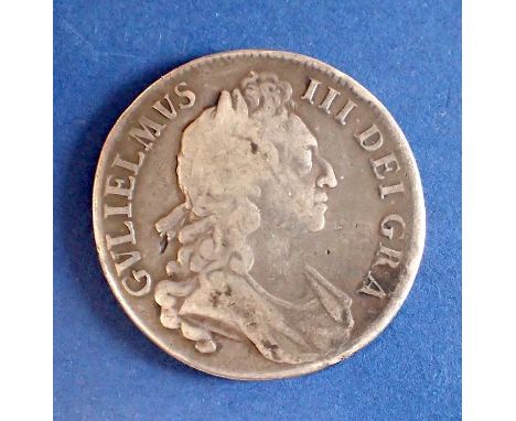 William III crown, first bust, first harp 1696 - Condition: Fair 