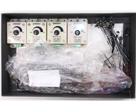 Box containing (vendor’s listing) 4 dimmer light units; 60 single street lights; 24 double lights and some other items for st
