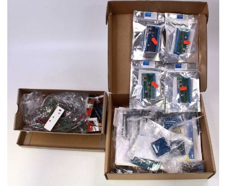 Box containing electric/electronic items for automatic control of signals &amp; points. Instruction booklets included. Most i