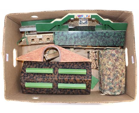 A collection of very well made &amp; painted wooden buildings for 00 gauge model railway. They have the look of the 1950’s: e