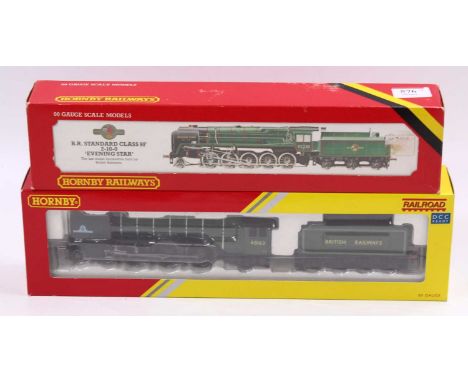 Two Hornby locos &amp; tenders: R065 BR 2-10-0 ‘Evening Star’ BR lined green (NM) (BVG) with instructions; R3060 ‘Tornado’ A1