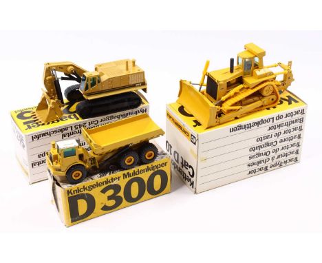 NZG/Conrad 1/50 scale Caterpillar boxed models to include; No.177 Cat 245 Front Shovel Excavator, No.166 D300 Articulated Dum