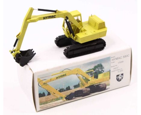 A Kent Models 1/50 scale limited edition No. H01 Hymac 580C Hydraulic Excavator in green body with black tracks and black sho