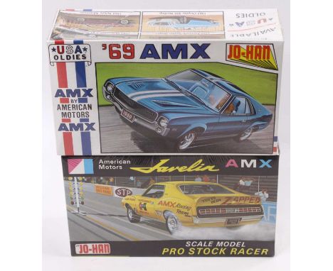 Jo-Han 1.25 scale, C4369 1969 AMX Javelin Fastback Coupe &amp; GC1600 1971 AMC Javelin AMX ‘Hurst’ Pro Stock 2 in 1 kit. Earl
