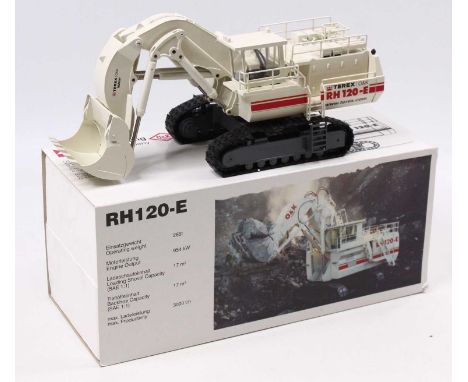 A Conrad O&amp;K 1/50 scale Terex Mining RH120-E Excavator, cream body (very clean and good example), housed in polystyrene w
