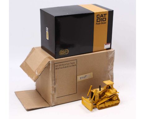A Classic Construction Models 1/48 scale construction model of a Cat D10 push dozer, housed in a polystyrene packed box, toge