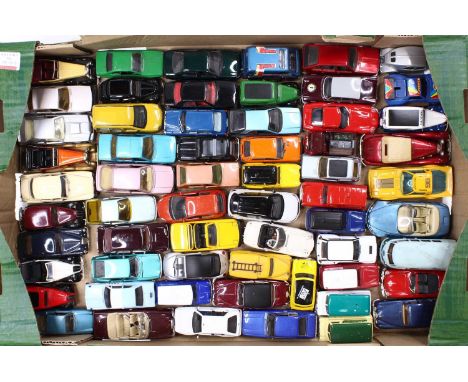 One tray containing a quantity of mixed 1/43 scale diecast vehicles and miniatures to include Norev, Minichamps, Lledo Days G