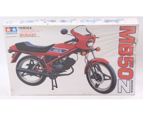 TAMIYA 1.6 Big Scale 1st issue 1980, BS0614 1979 Honda MB-50Z 50cc inc Detailed engine/frame, wiring, rubber tyres (Orig seal
