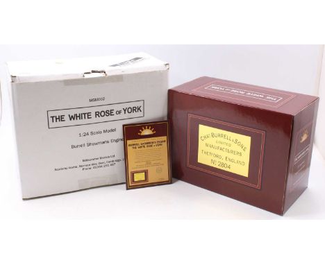 A Midsummer Models MSM002 The White Rose of York Burrells Showmans engine 1/24 scale housed in original box with certificate.