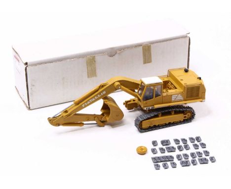 An Old Cars 1/50 scale construction model of a Fiatallis FE40 Hydraulic Excavator of the usual colourway with silver tracks, 
