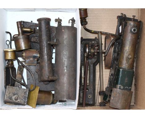 1 tray of mixed steam engine and modelling components and spares, to include Mill Engine Spare Parts, Boilers, part complete 