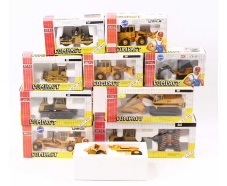 Joal Compact group of 10 Boxed 1/50 mostly Caterpillar models to include; No.248 CB 534 Vibratory Compactor, No.233 Tractor C