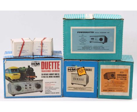 Hammant &amp; Morgan control items, all boxed (BE): one Duette, one Powermaster, one Commander &amp; one switch console. All 