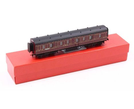 LMS fully panelled Luggage Parcel van, by Lawrence Scale Models, signed and on a Scale Plate (M)