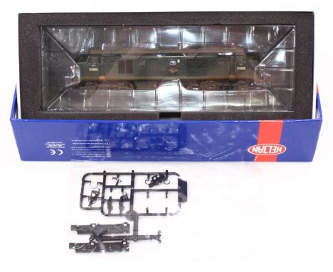 Heljan item 2309 Class 23 Baby Deltic diesel loco D5905 green with small yellow ends, weathered. With instructions, DCC Fitte