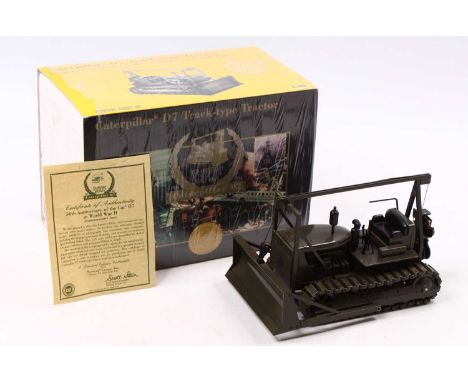 NZG 1/25 scale Limited edition diecast model of No.386 Caterpillar D7 Track-Type Tractor housed in polystyrene packed box wit
