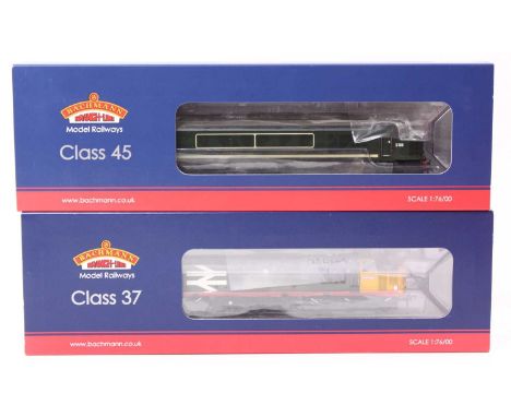 Two Bachmann Branch-line diesel locos, 21 DCC: 32-387 class 37 No.37506 Railfreight red stripe; 32-681 class 45 No. D108 BR g