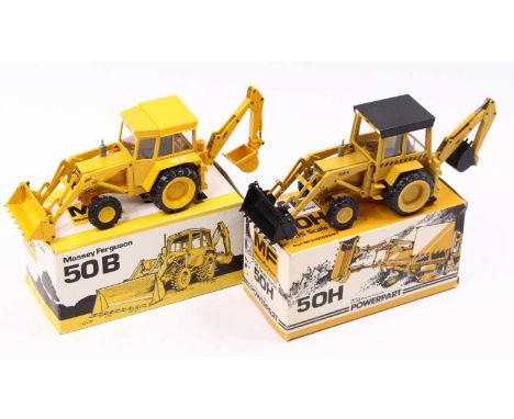 Two Conrad 1/35 scale earthmoving/construction models to include No. 2951 Massey Ferguson 50B, and No. 2952 Massey Ferguson 5