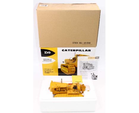 First Gear limited edition 1/25 scale No. 49/0148 Caterpillar D9 series E tractor, housed in a polystyrene packed box with an