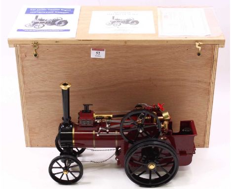 Maxitrak 3/4" scale Allchin Traction Engine, gas fired example, hand painted in maroon and black with brass boiler bands, mod
