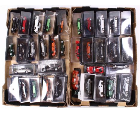 Two trays containing a quantity of the 1/43 scale Supercar series Mail Order release diecast collection to include a Porsche 