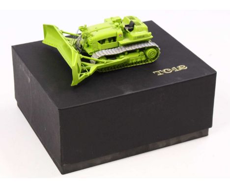 A Black Rat 1/48 scale construction/earth moving model of a Euclid TC12 coal dozer in green with silver tracks (appears to ha