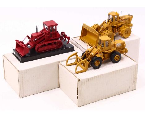 An Old Cars 1/50 scale earth-moving/construction Fiat Aliss Models to include; FR20 Log Loader with FR20 compactor wheel load