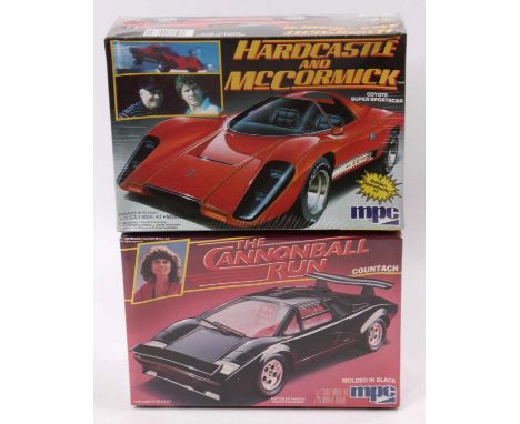 M.P.C 1.25 scale, Movie/TV kit, 1-0682 ‘The Cannonball Run’ Lamborghini Countach @ 1980 Film &amp; 1-0684 ‘Hardcastle &amp; M