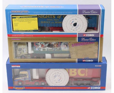 Corgi limited edition group of three 1/50 scale boxed modern issue haulage diecast to include; The Queens Golden Jubilee Rena