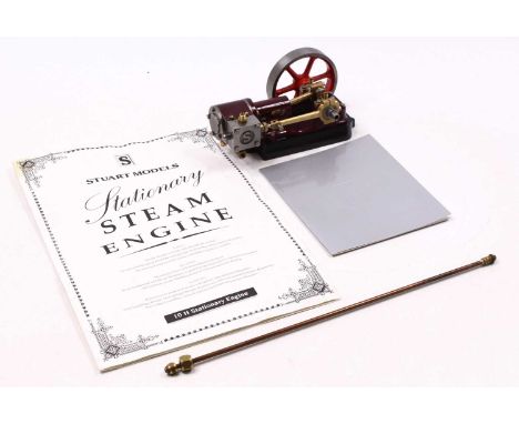 Stuart Turner No. 10H horizontal engine, comprising of cast iron cylinder with cast in steam and exhaust parts, brass connect