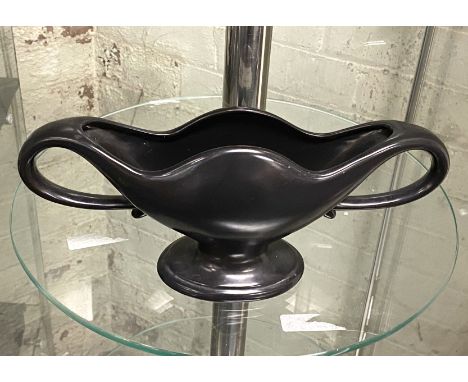 FULHAM POTTERY CONSTANCE SPRY STYLED BLACK GLAZED MANTLE VASE